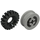 LEGO Light Gray Wheel Hub 8 x 17.5 with Axlehole with Tire 43 x 11 (17 mm Inside Diameter)