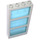 LEGO Gris clair Fenêtre 1 x 4 x 6 Cadre avec Transparent Light Bleu Verre