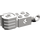 LEGO Gris pierre clair Brique 2 x 2 avec Essieu Trou, Verticale Charnière Joint, et Fist (47431)