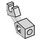 LEGO Gris pierre clair Mécanique Bras avec support fin (53989 / 58342)