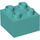 LEGO Light Turquoise Duplo Brick 2 x 2 (3437 / 89461)