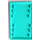 LEGO Light Turquoise Mirror Base / Notice Board / Wall Panel 6 x 10 (6953)