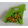 LEGO Lime 3D Paneeli 22 jossa Keltainen Flames Tarra (44352)