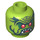 LEGO Lime Alien Avenger Head (Safety Stud) (3626 / 11486)
