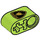 LEGO Lime Beam 2 with Axle Hole and Pin Hole with Lamborghini Logo (40147 / 68205)