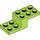 LEGO Lime Beslag 2 x 5 x 1.3 med Huller (11215 / 79180)