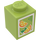 LEGO Limette Backstein 1 x 1 mit Juice Carton (3005 / 95666)