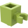 LEGO Lime Brick 1 x 1 with Vertical Clip (Open &#039;O&#039; Clip, Hollow Stud) (60475 / 65460)