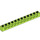 LEGO Lime Klods 1 x 12 med Huller (3895)