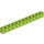 LEGO Lime Klods 1 x 12 med Huller (3895)