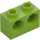 LEGO Lime Klods 1 x 2 med 2 Huller (32000)