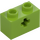 LEGO Lime Klods 1 x 2 med Aksel hul (&#039;+&#039; åbning og bunddel) (31493 / 32064)