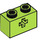 LEGO Lime Brick 1 x 2 with Axle Hole (&#039;+&#039; Opening and Bottom Tube) (31493 / 32064)