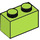 LEGO Limette Backstein 1 x 2 mit Unterrohr (3004 / 93792)