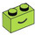 LEGO Lime Brick 1 x 2 with Smile with Bottom Tube (102574 / 102701)