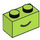 LEGO Limette Backstein 1 x 2 mit Smile mit Unterrohr (102574 / 102701)
