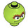LEGO Lime Brick 2 x 2 Round Sphere with Oscar the Grouch Head (37837 / 73297)