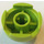 LEGO Lime Brick 2 x 2 Round with Dome Top (with Axle Holder) (3262 / 30367)