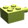 LEGO Limette Backstein 2 x 2 mit Stift und Axlehole (6232 / 42929)
