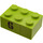 LEGO Lime Kloss 2 x 3 med &quot;6&quot; (Höger) Klistermärke (3002)