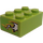 LEGO Citron Vert Brique 2 x 3 avec Noir/Blanc Flames (Both Ends) Autocollant (3002)