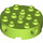 LEGO Lime Brick 4 x 4 Round with Holes (6222)