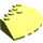 LEGO Lime Brick 6 x 6 Round (25°) Corner (95188)