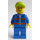 LEGO Lime Casquette, Bleu Jacket, Orange Rayures, Lopsided Open Sourire Figurine