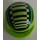 LEGO Lime Crash Helmet with Green Stripes (2446 / 43077)