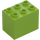 LEGO Lime Skap 2 x 3 x 2 med Forsenkede knotter (92410)