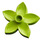 LEGO Lime Duplo Flower with 5 Angular Petals (6510 / 52639)