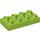 LEGO Lime Duplo Plate 2 x 4 (4538 / 40666)