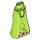 LEGO Lime Friends Hip with Long Skirt with Magenta and Dark Green Flowers (Thick Hinge) (15875)