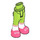 LEGO Lime Hip with Pants with Coral Shoes with White Socks (2277)