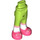 LEGO Lime Hip with Pants with Coral Shoes with White Socks (2277)