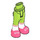LEGO Limette Hüfte mit Pants mit Coral Shoes mit Weiß Socks (2277)