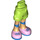 LEGO Lime Hip with Rolled Up Shorts with Pink shoes with Thin Hinge (36198)