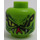 LEGO Lime Lasha Head (Safety Stud) (3626 / 99599)