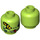 LEGO Lime Lasha with Black Vials Minifigure Head (Recessed Solid Stud) (3626 / 43959)