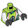 LEGO Limoen Minifig Torso met Wit en Zilver Jacket, Team Extreme logo (973 / 76382)
