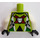 LEGO Lime Minifig Torso with White and Silver Jacket, Team Extreme Logo (973 / 76382)