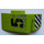 LEGO Chaux Garde-boue Panneau 3 Droite avec &#039;5&#039; et Noir et blanc Danger Rayures Autocollant (61070)