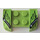 LEGO Lime Mudguard Plate 2 x 4 with Overhanging Headlights with Flames and Power Logo Sticker (44674)