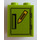 LEGO Lime Panel 1 x 2 x 2 with &#039;RESCUE&#039; and door handle Sticker with Side Supports, Hollow Studs (6268)