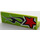 LEGO Lime Panel 1 x 4 with Rounded Corners with Red Star (Right) Sticker (15207)