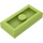 LEGO Lime Plate 1 x 2 med 1 Knott (med rille) (3794 / 15573)