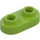 LEGO Lime Plate 1 x 2 with Rounded Ends and Open Studs (35480)