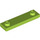 LEGO Lime Plate 1 x 4 med To Knotter med Rille (41740)