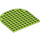 LEGO Lime Plate 10 x 10 Halv Sirkel (80031)