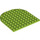 LEGO Lime Plate 10 x 10 Halv Sirkel (80031)